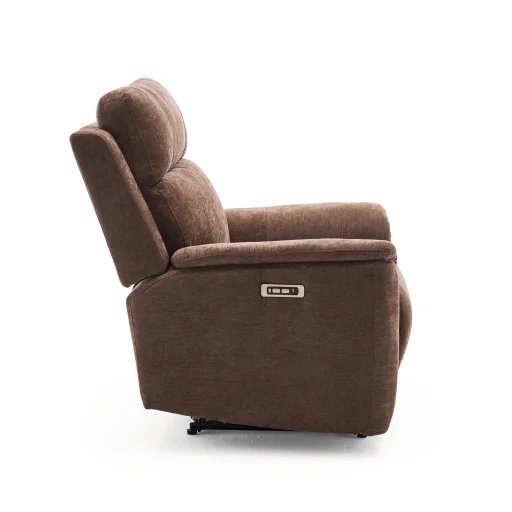 Elektromos relax fekvőfotel, barna zsenilia szövet (JN-D8013A51) - 6