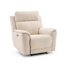 Elektromos relax fekvőfotel, bézs zsenilia szövet (JN-D8013A51)