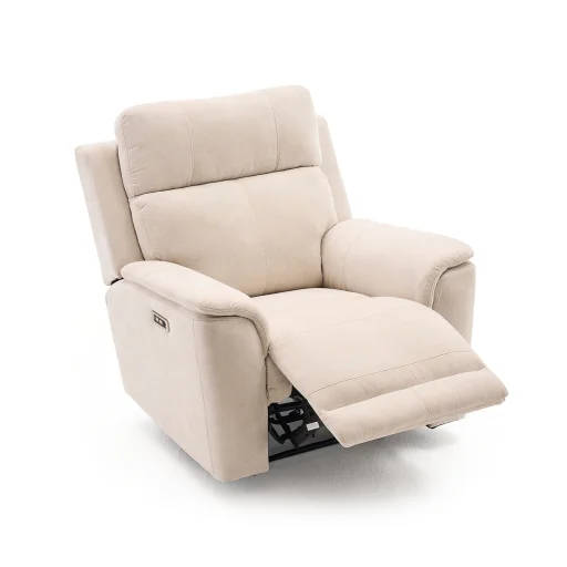 Elektromos relax fekvőfotel, bézs zsenilia szövet (JN-D8013A51) - 2