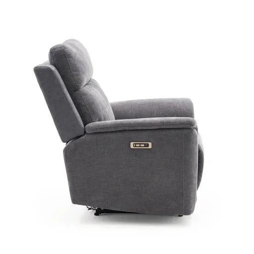Elektromos relax fekvőfotel, szürke zsenilia szövet (JN-D8013A51) - 5