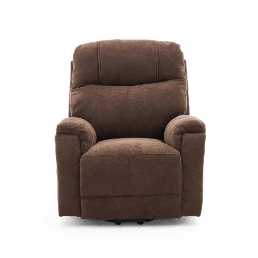 Felállást segítő relax elektromos fekvőfotel, barna zsenilia szövet (JN-L8016A51) - 3