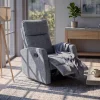 Fekvőfotel, relax fotelágy dönthető háttámlával, lábtartóval szürke zsenília szövet (JN-R8120A51) GREY thumbnail