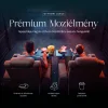 Luxus elektromos relax fotel, pohártartóval, világítással bársony barna szövet (L26017-3906) thumbnail