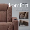 Luxus elektromos relax fotel, pohártartóval, világítással bársony barna szövet (L26017-3906) thumbnail