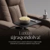 Luxus elektromos relax fotel, pohártartóval, világítással bársony barna szövet (L26017-3906) thumbnail