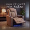 Luxus elektromos relax fotel, pohártartóval, világítással bársony barna szövet (L26017-3906) thumbnail