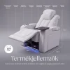 Luxus elektromos relax fotel, pohártartóval, világítással bársony szürke szövet (L26017-3906) thumbnail
