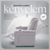 Luxus elektromos relax fotel, pohártartóval, világítással bársony szürke szövet (L26017-3906) thumbnail