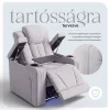 Luxus elektromos relax fotel, pohártartóval, világítással bársony szürke szövet (L26017-3906) thumbnail