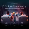 Luxus elektromos relax fotel, pohártartóval, világítással bársony szürke szövet (L26017-3906) thumbnail
