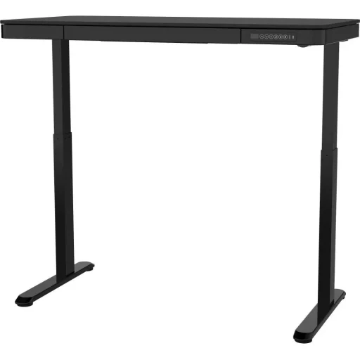 Elektromosan, elektronikusan állítható magasságú íróasztal fekete lappal (ET119WC-BLACK-WOODBLACK)  - 2