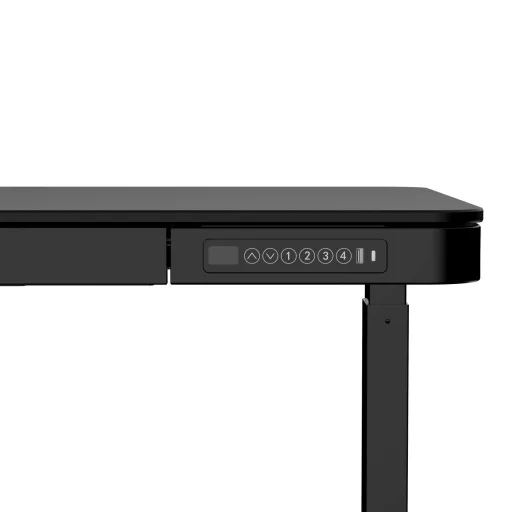 Elektromosan, elektronikusan állítható magasságú íróasztal fekete lappal (ET119WC-BLACK-WOODBLACK)  - 5